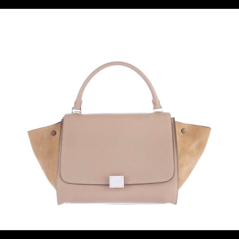 Celine medium trapeze beige nude leather